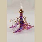 Sitting Camel Glass Decorative Perfume Bottle- Violet